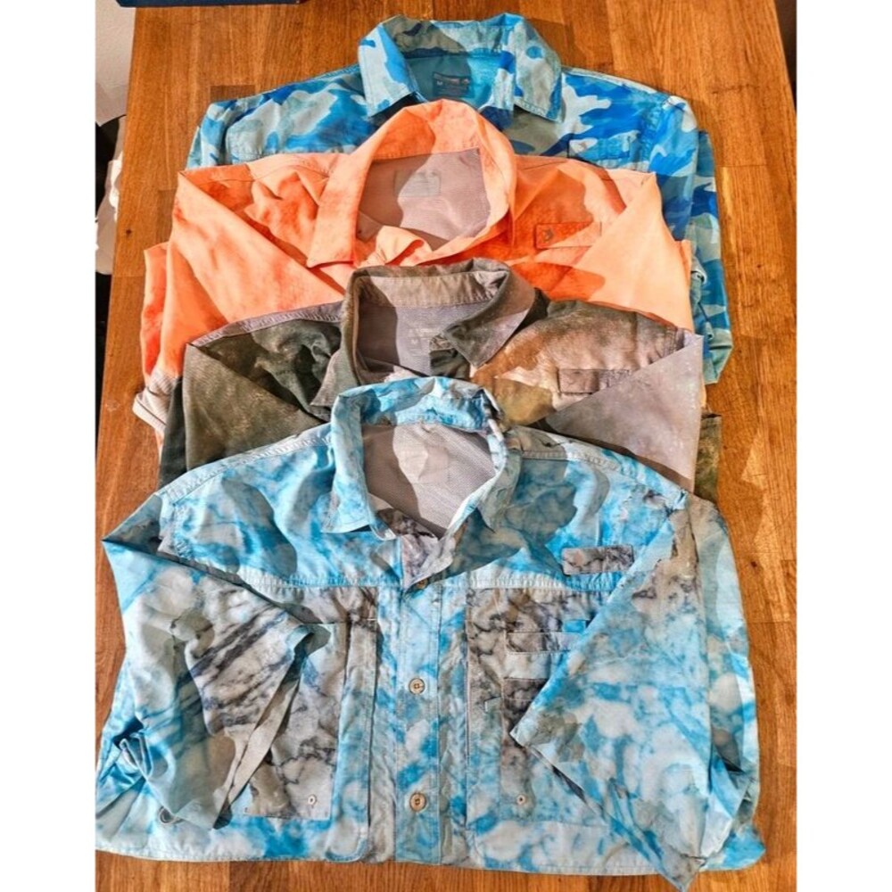 Lot of 4 Reel Legends mens fishing shirts M